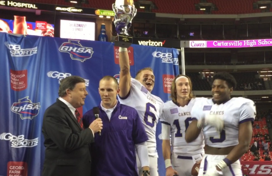 Trevor Lawrence 16 Cartersville High School Hurricanes Purple